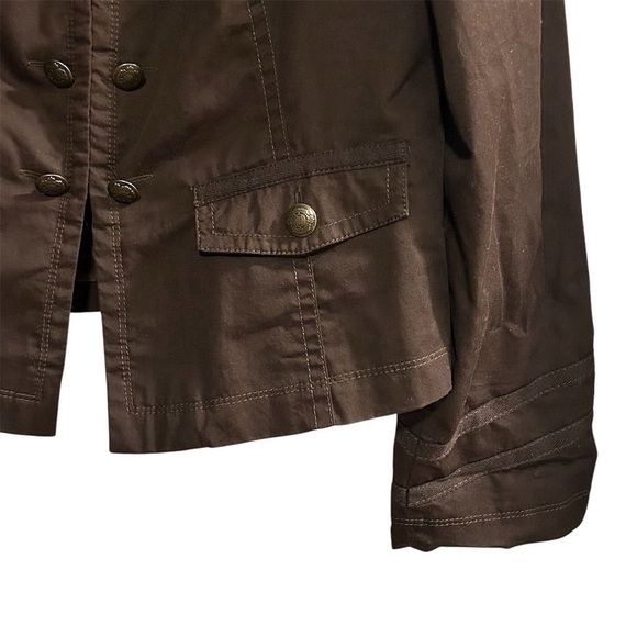 APT. 9 Women's Military Style Jacket Brown Size L Double-Breasted - Picture 3 of 10
